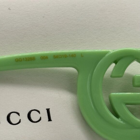 NEW GG1325S 004 GUCCI SUNGLASSES GREEN WOMEN EYEWEAR GUCCI - Picture 11 of 14